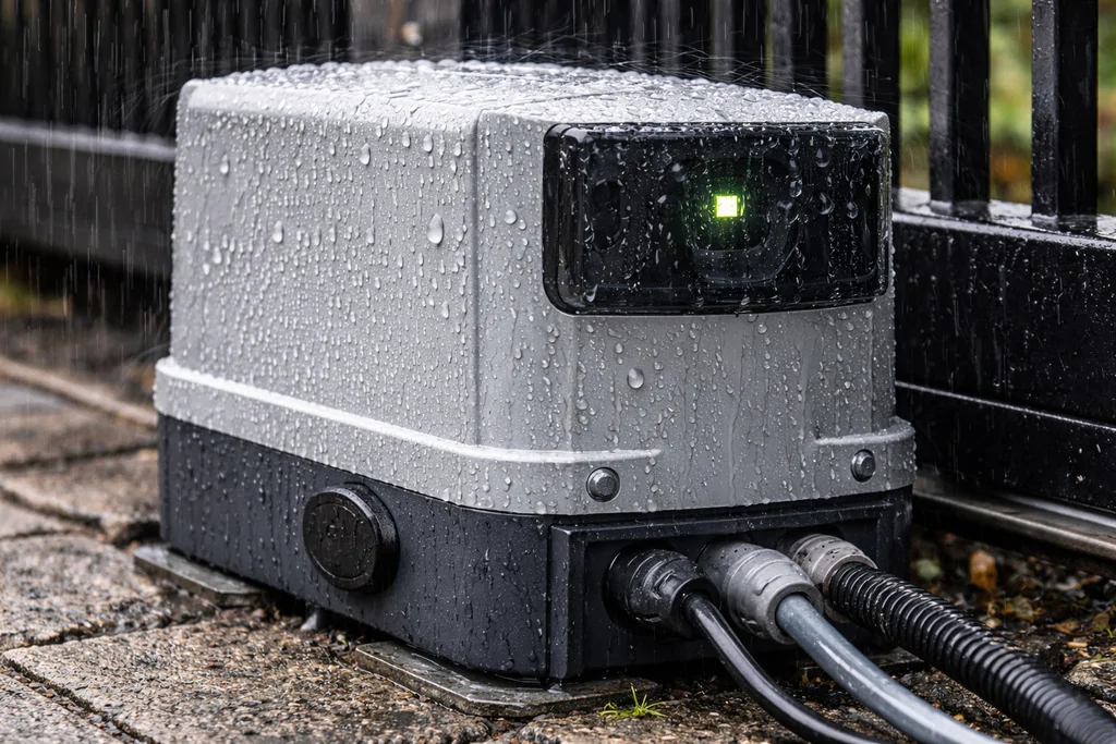 Lắp đặt bộ bảo vệ chống nước cho cổng tự động