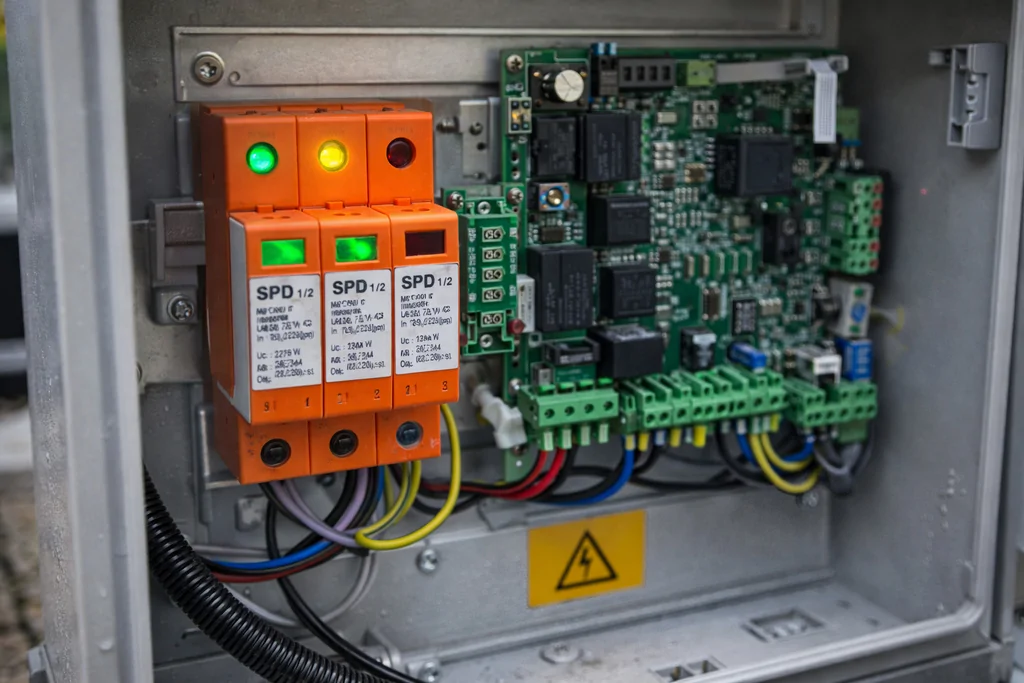 Lắp đặt hệ thống bảo vệ và chống sét cho cổng